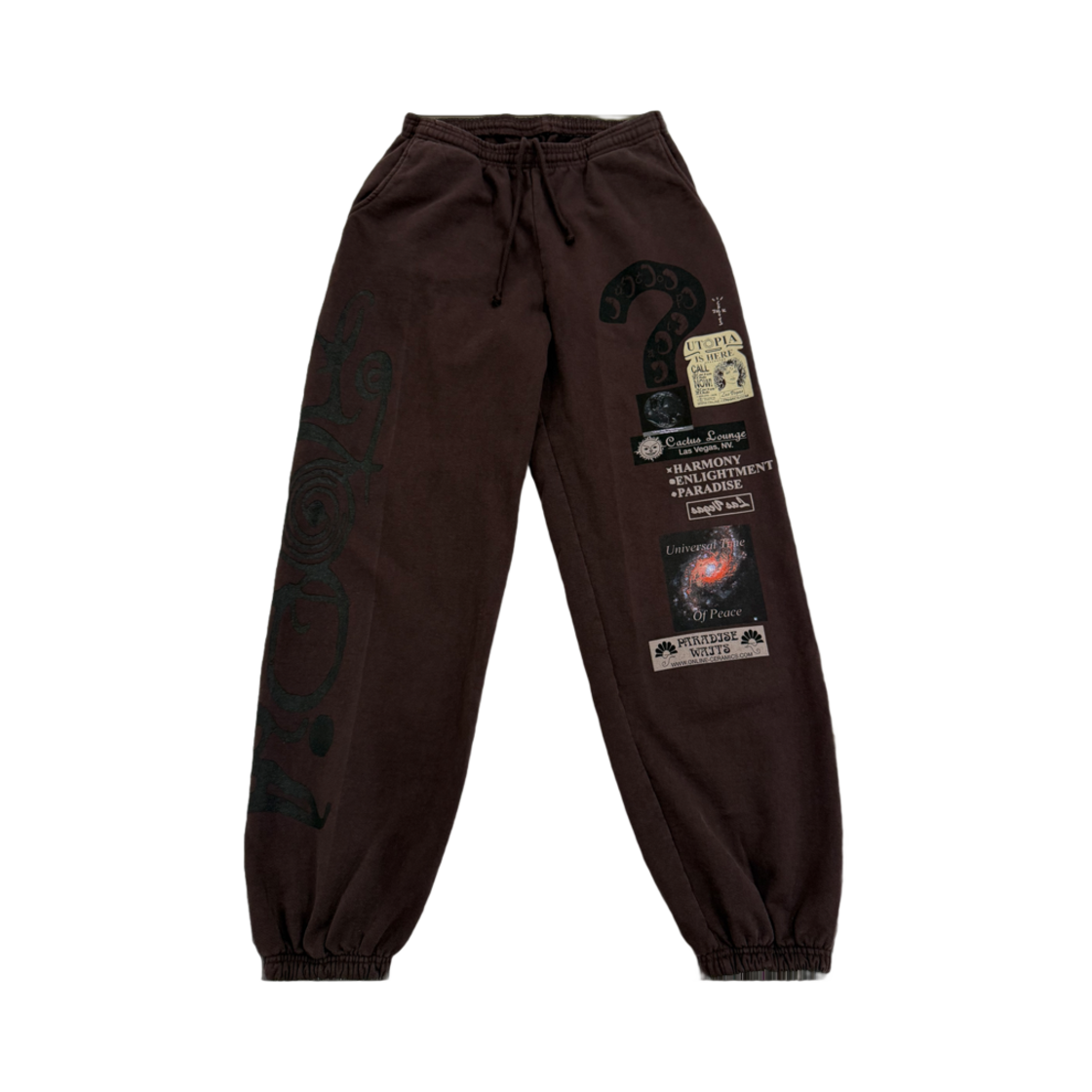 트래비스 스캇 캑터스 잭 x 온라인 세라믹스 유토피아 스웨트팬츠 브라운(Travis Scott Cactus Jack x Online Ceramics Utopia Sweatpants Brown)
