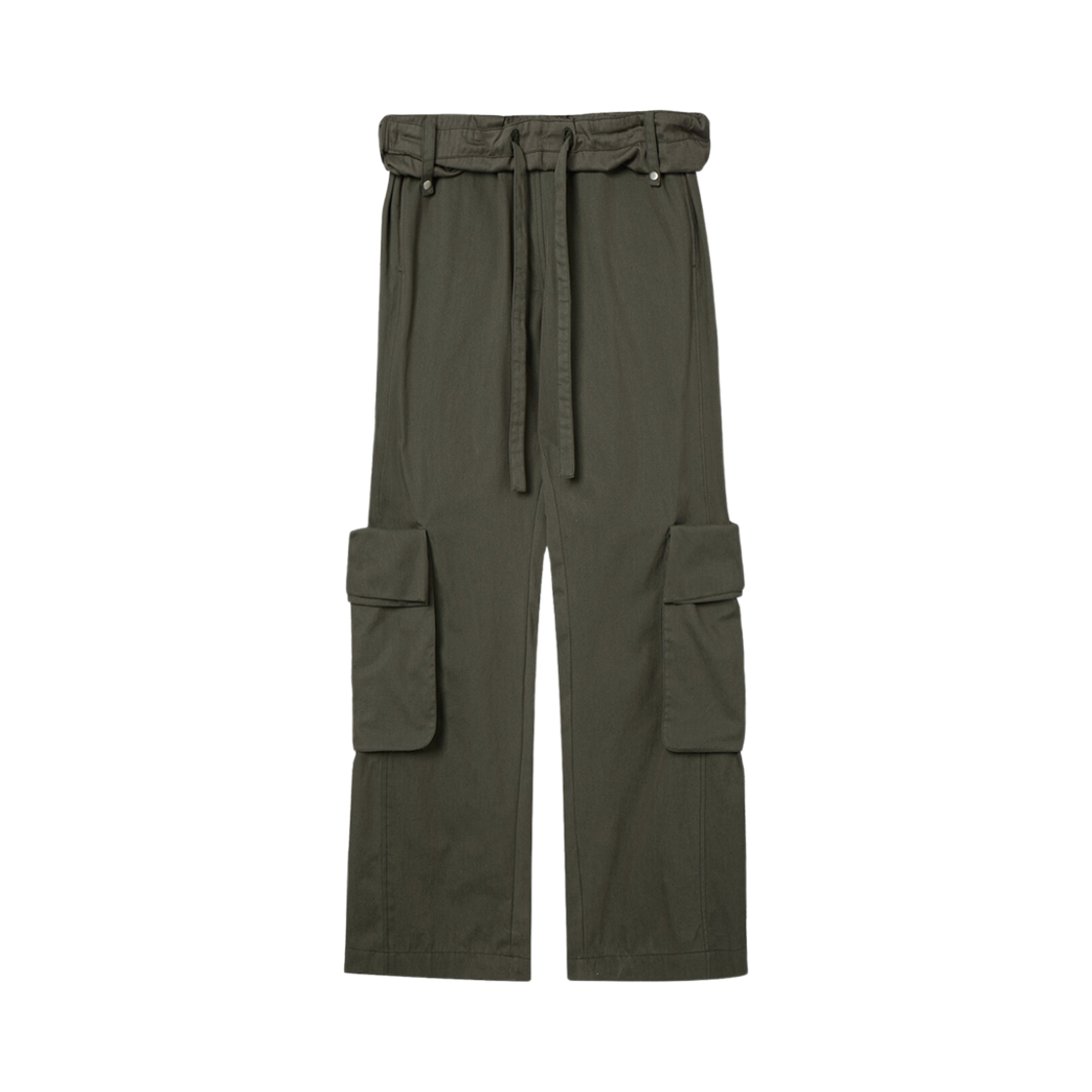 오픈 Yy 롤드 웨이스트 카고 팬츠 카키(Open Yy Rolled Waist Cargo Pants Khaki)