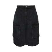 MJD Cargo Denim Bermuda Pants Black