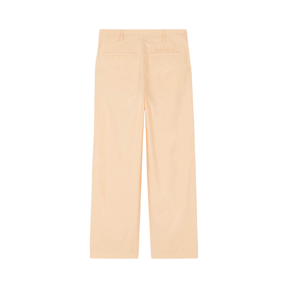 (W) 메종 키츠네 원 프리츠 크롭 팬츠 피치((W) Maison Kitsune One Pleat Cropped Pants Peach) - 2