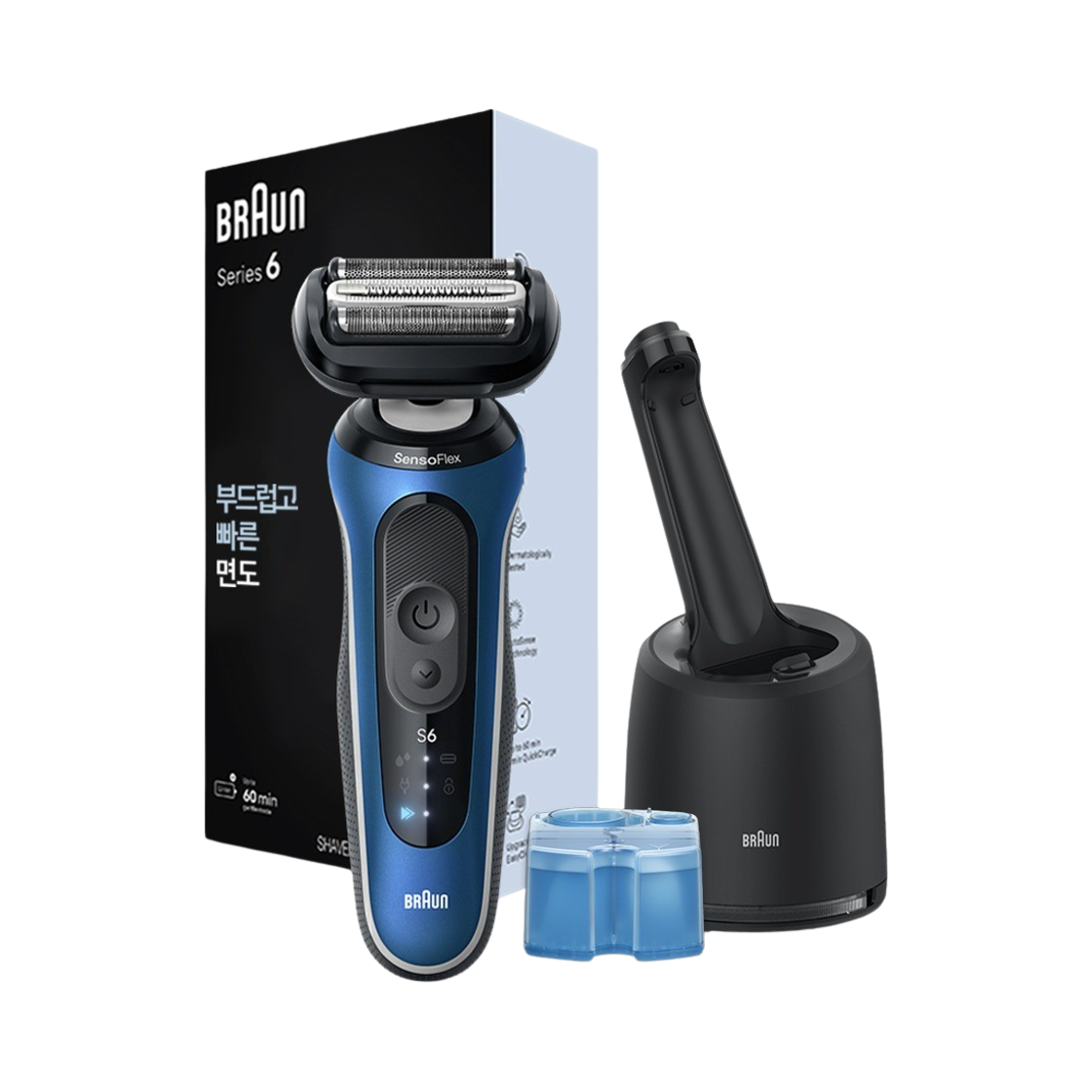 브라운 뉴 시리즈6 62-B7000cc 블루(Braun New Series 6 62-B7000cc Blue)