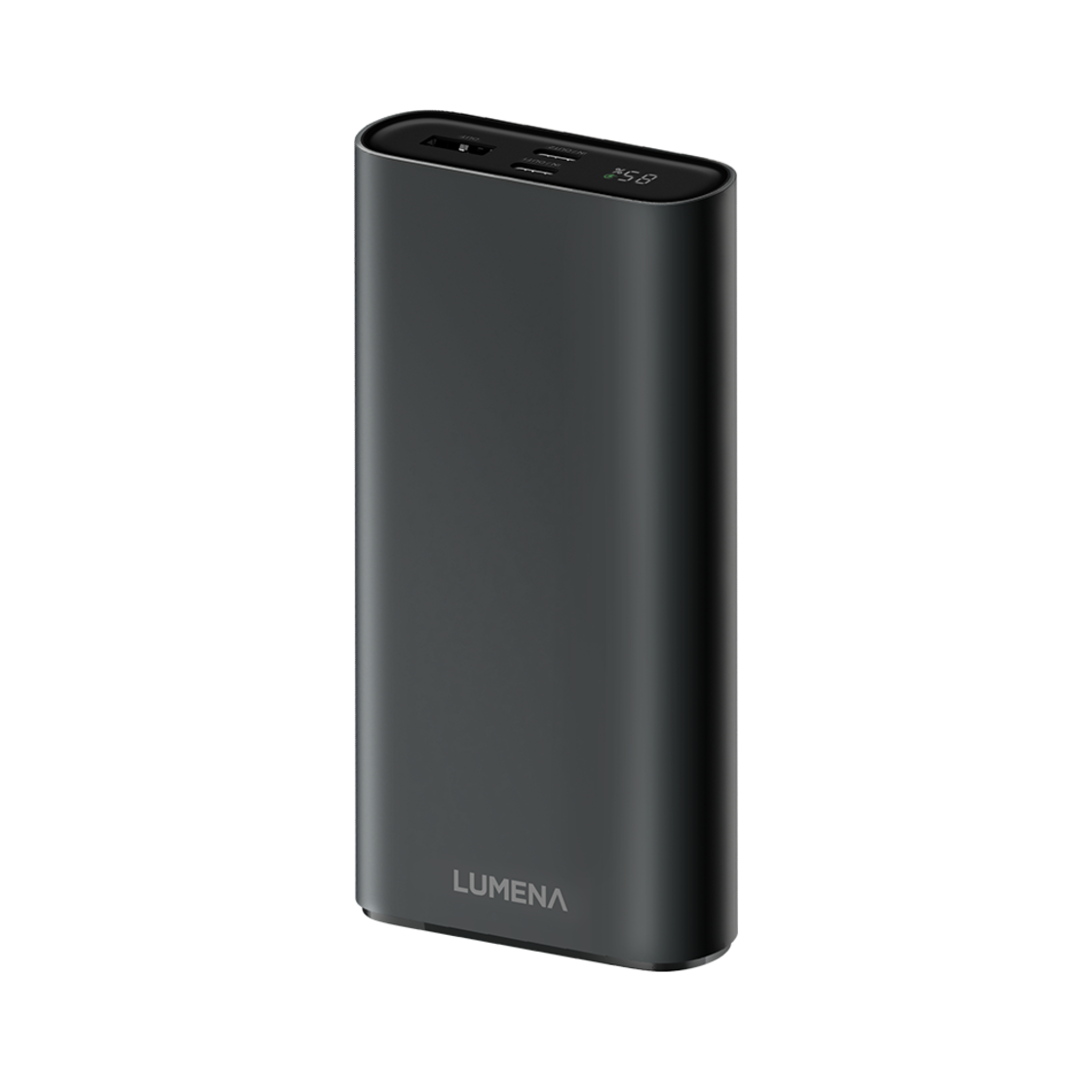 PQ20-BK Lumena PQ20 Quick Charging Auxiliary Battery Charcoal Black