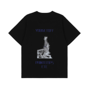 Juun.J Graphic Loose Fit Short Sleeve T-Shirt Black