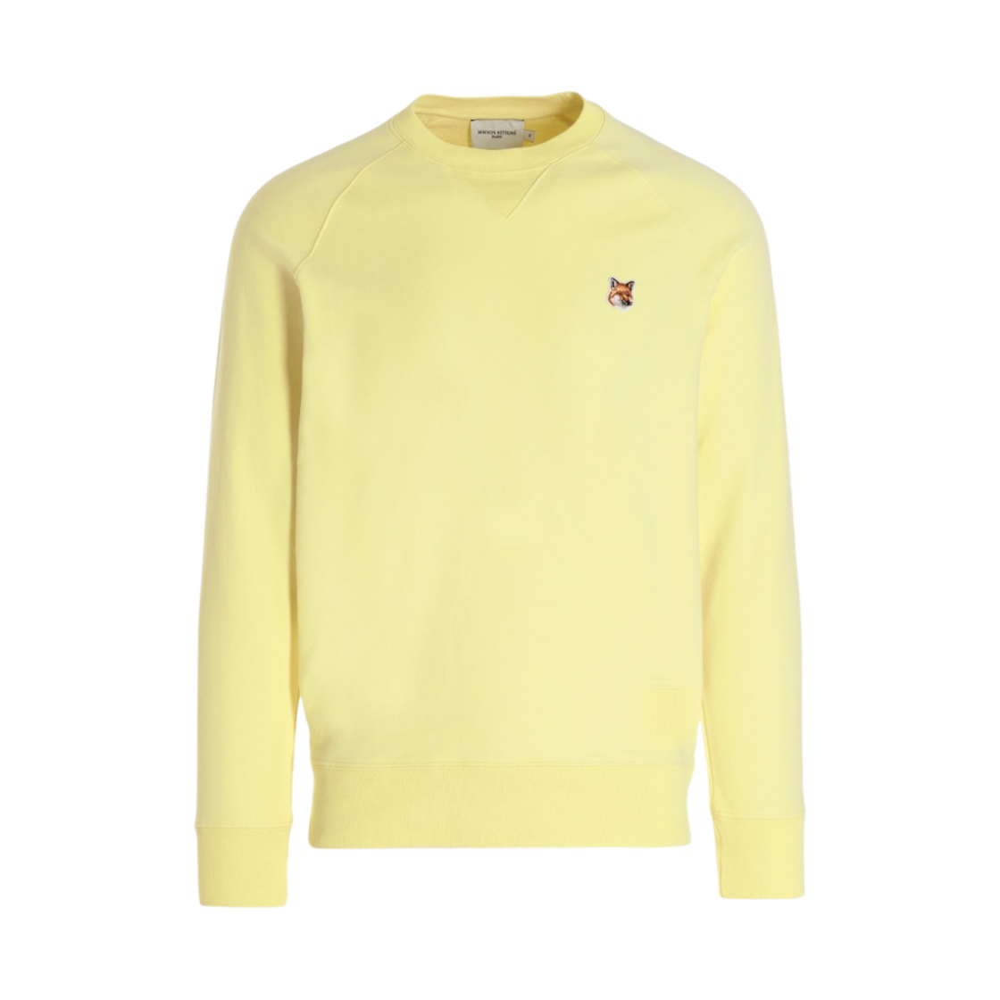 메종 키츠네 폭스 헤드 패치 클래식 스웨트셔츠 라이트 옐로우(Maison Kitsune Fox Head Patch Classic Sweatshirt Light Yellow) - 1