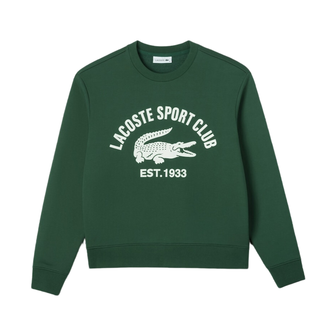 (W) 라코스테 테니스 크루넥 스웨트셔츠 다크 그린((W) Lacoste Tennis Crewneck Sweatshirt Dark Green) - 1