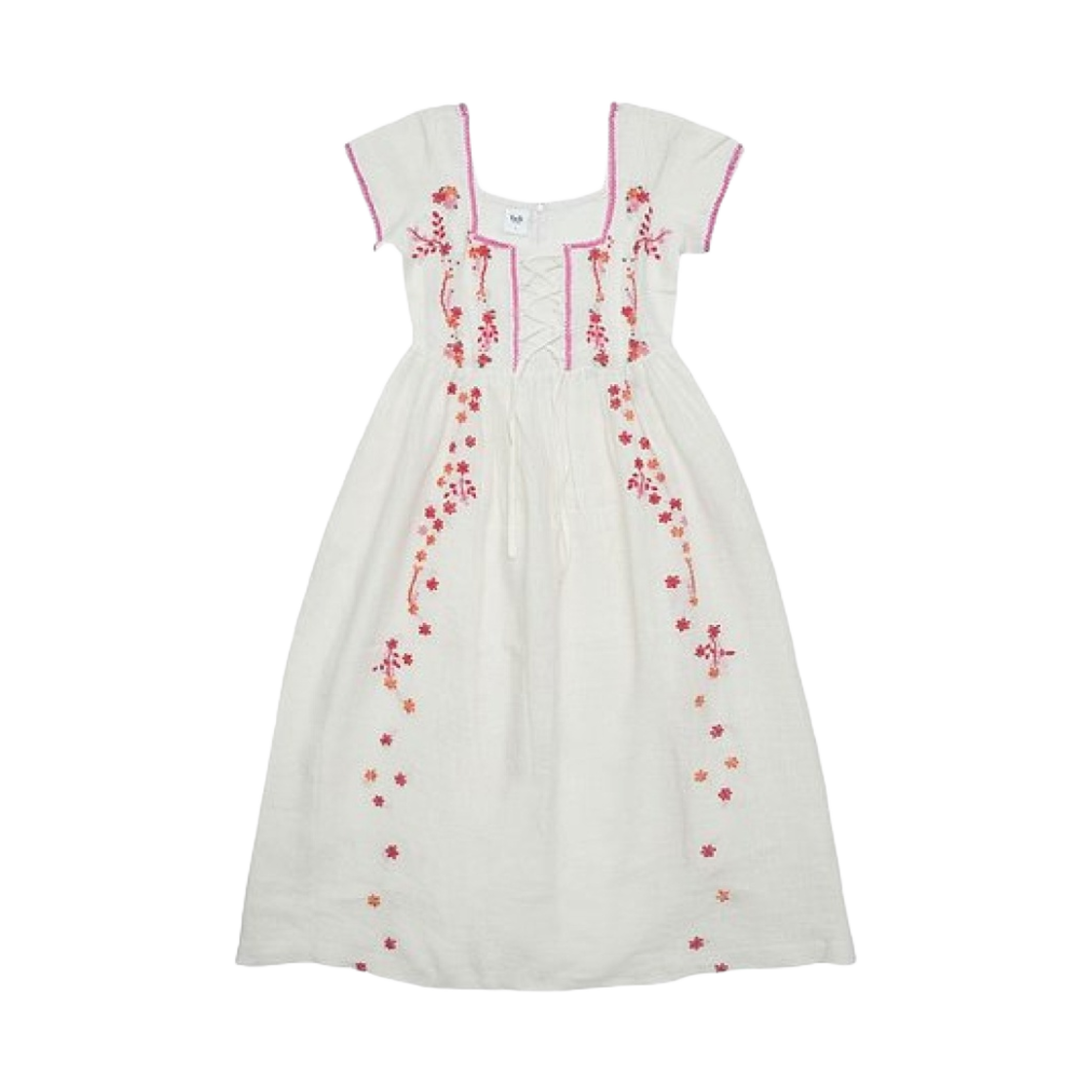 RAFFAELLA-IV (W) Tach Raffaella Hand Embroidered Dress Ivory