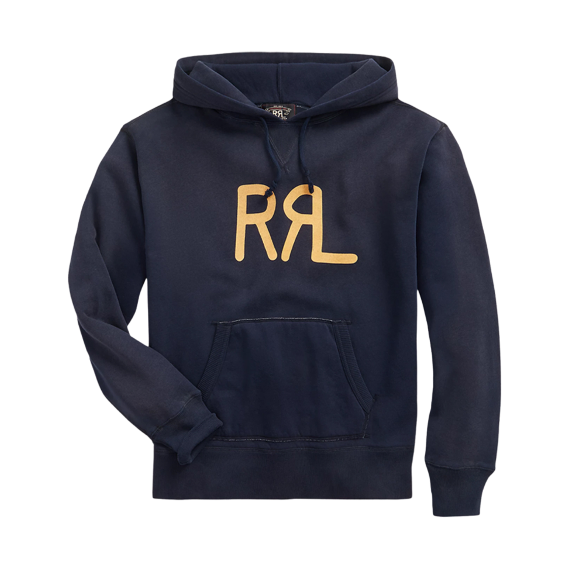 더블알엘 로고 플리스 후드 페이디드 네이비(Double RL Logo Fleece Hoodie Faded Navy)