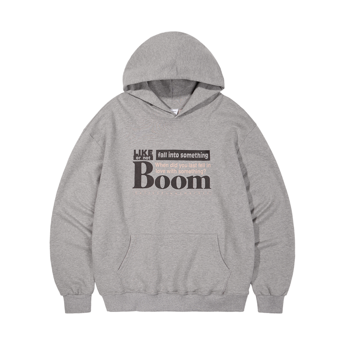 캑터스도넛마켓 붐 그래픽 후디 그레이