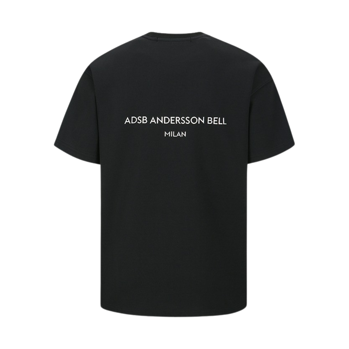 Tシャツ・カットソー ANDERSSON BELL UNISEX STOOL PATCH LOGO T-SHIRTS 4TR466 ADSB 앤더슨벨 유니섹스 스툴 패치 로고 티셔츠 블랙 | ADSB
