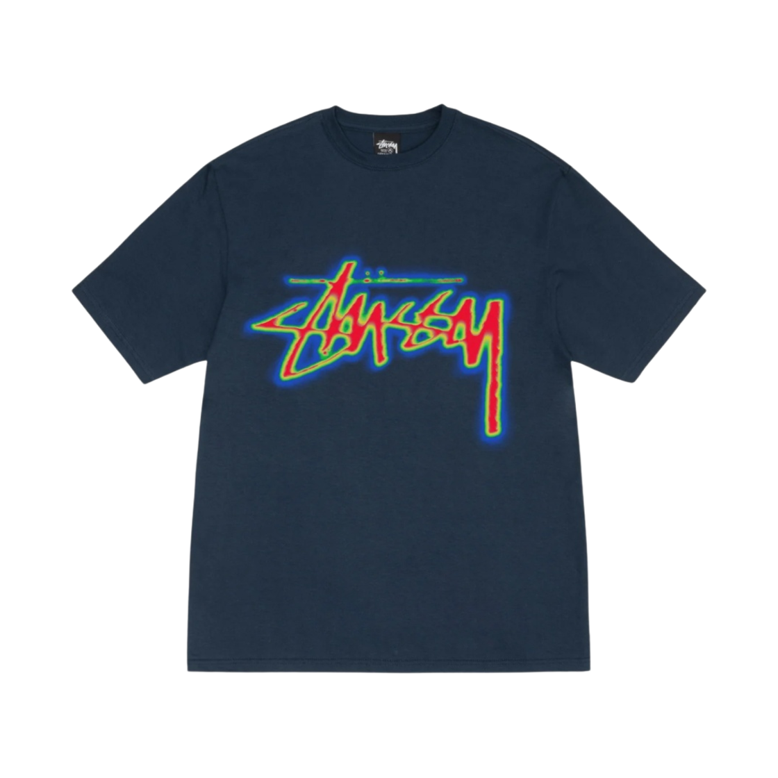스투시 써멀 스탁 티셔츠 네이비(Stussy Thermal Stock T-Shirt Navy)