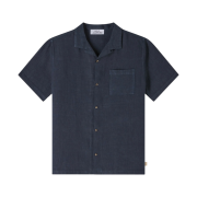 A.P.C. x JJJJound Weekend Short Sleeve Shirt Dark Navy Blue