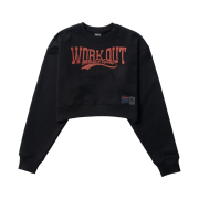 HDEX Womens Workout Swash Sweatshirt Black
