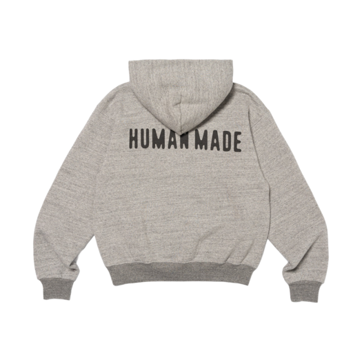 HM27CS033 Human Made Zip-Up Hoodie Gray