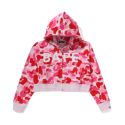 (W) BAPE ABC Camo Full Zip Hoodie Pink