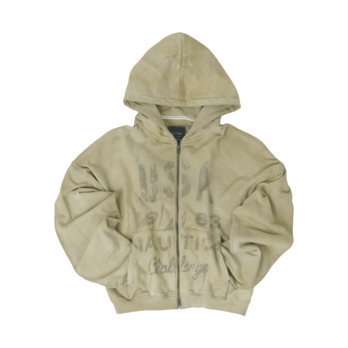 노티카 X 언더마이카 NTC X UMC 데미지드 후드 집업 베이지