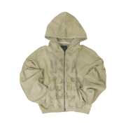 NAUTICA x Undermycar - NTC X UMC DAMAGED HOOD ZIP-UP - BEIGE