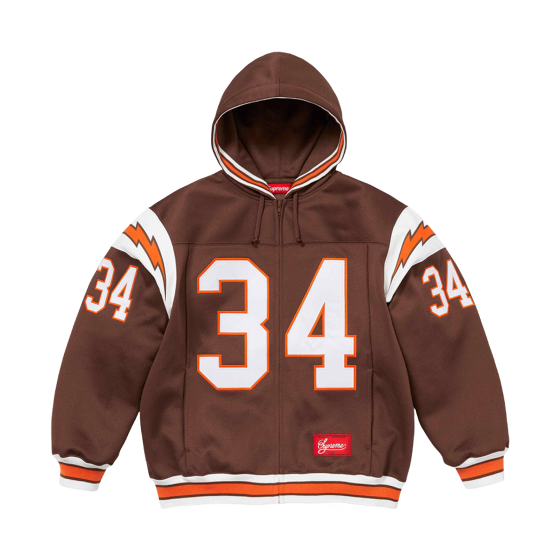 슈프림 풋볼 집업 후드 스웨트셔츠 브라운 - 24SS | Supreme | KREAM