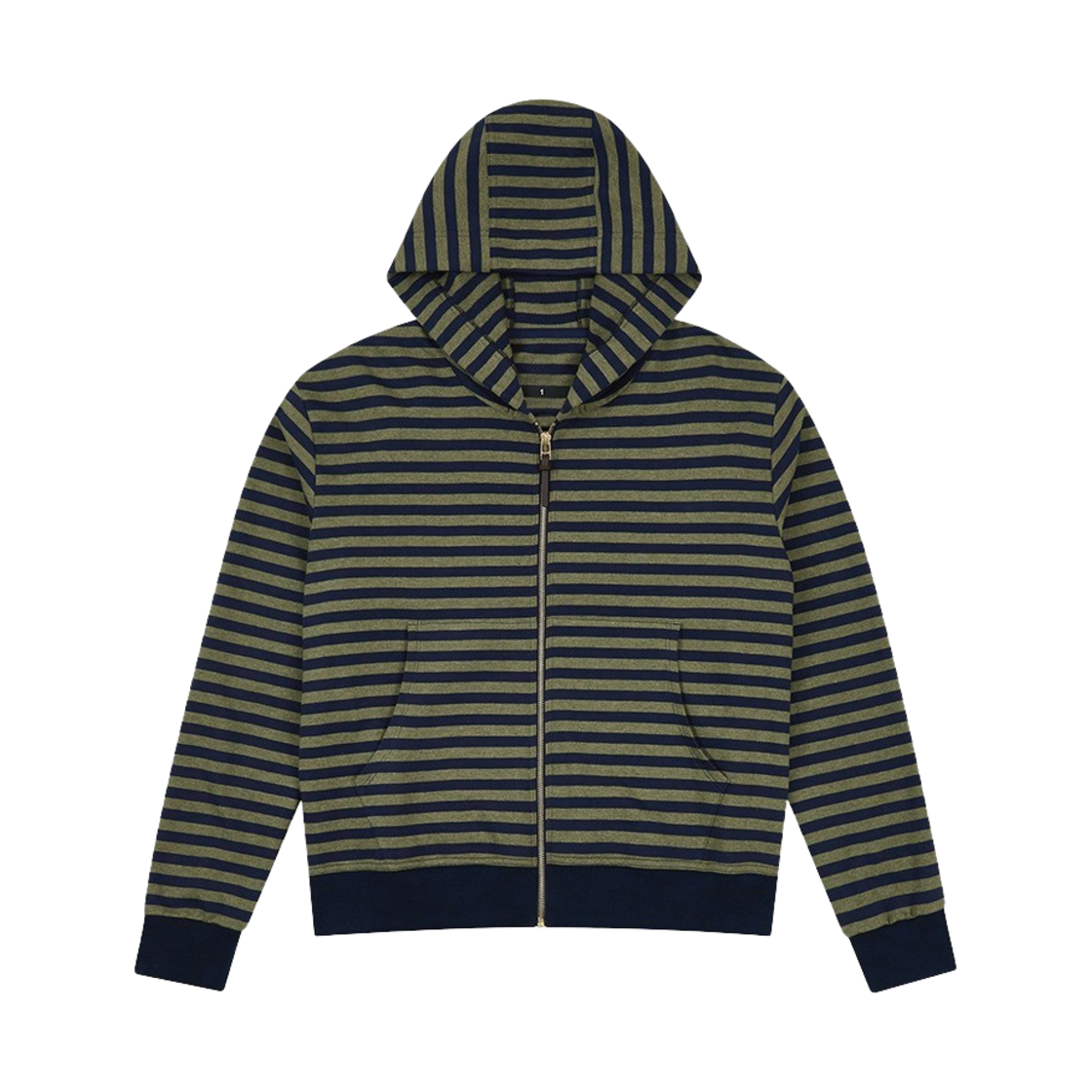 사파리스팟 원웨이 스트라이프 후디 집업 그린 네이비(Safarispot One Way Stripe Hoodie Zipup Green Navy)