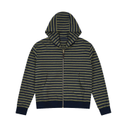 Safarispot One Way Stripe Hoodie Zipup Green Navy