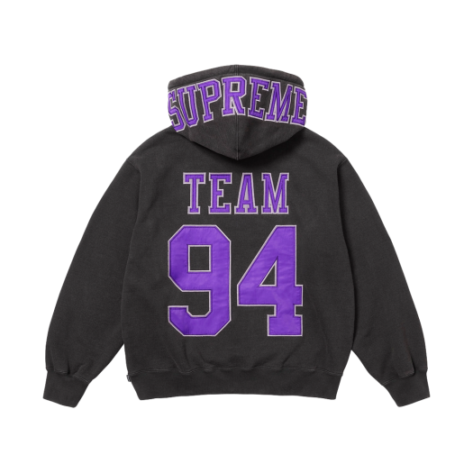 Supreme Team 94 Hooded Sweatshirt Black - 25SS
