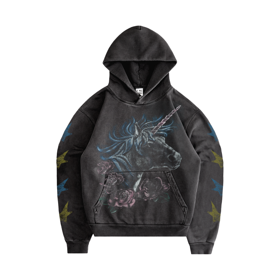 바스켓케이스 유니콘 후디 빈티지 블랙 - 24FW(Basketcase Unicorn Hoodie Vintage Black - 24FW)