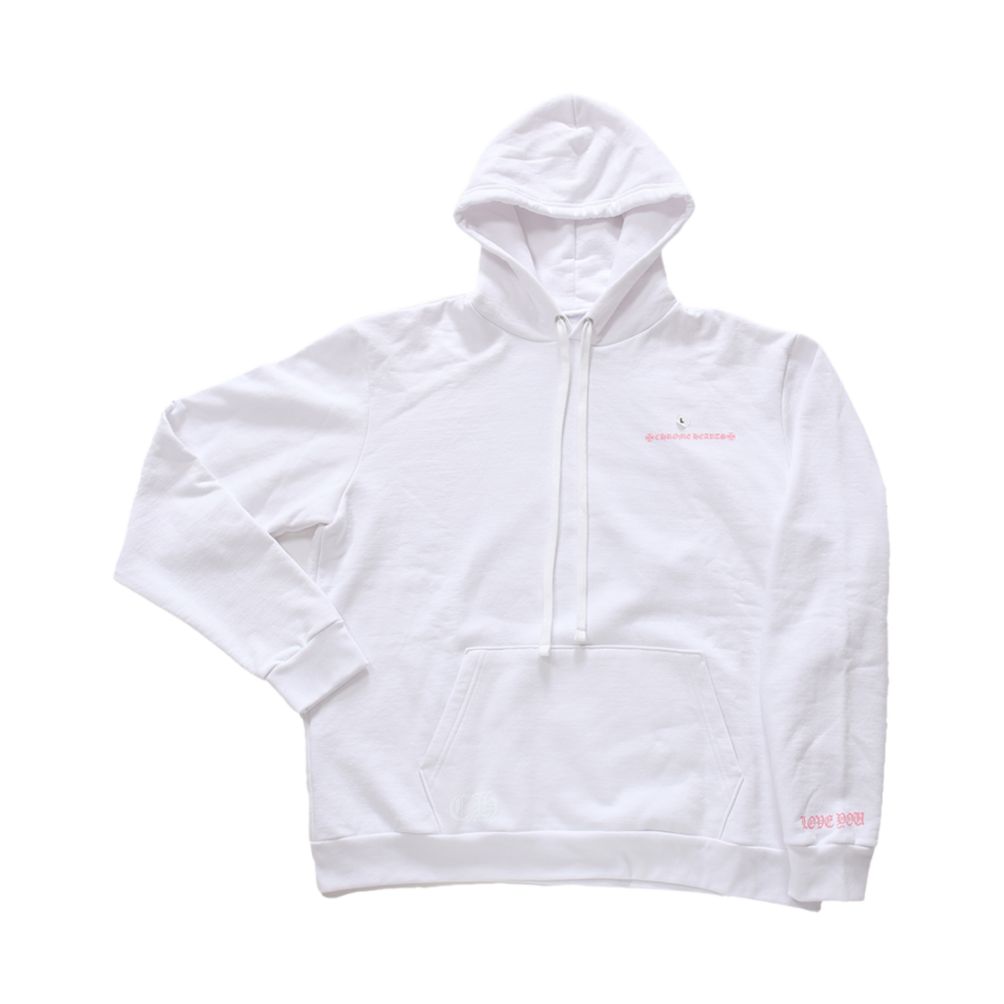 888818181818 Hansroom Chrome Heart LLS Photo Hoodie White