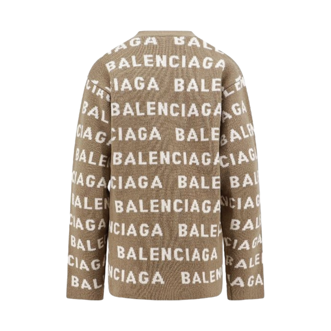 발렌시아가 올오버 로고 가디건 베이지(Balenciaga Allover Logo Cardigan Beige) - 2