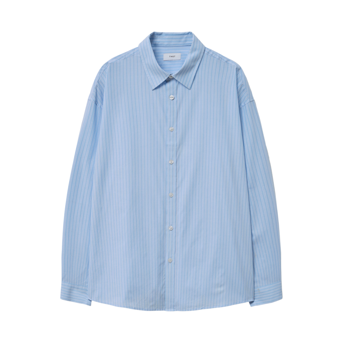 TNSH5E106B2 TNGT Over-fit Stripe Shirts Blue