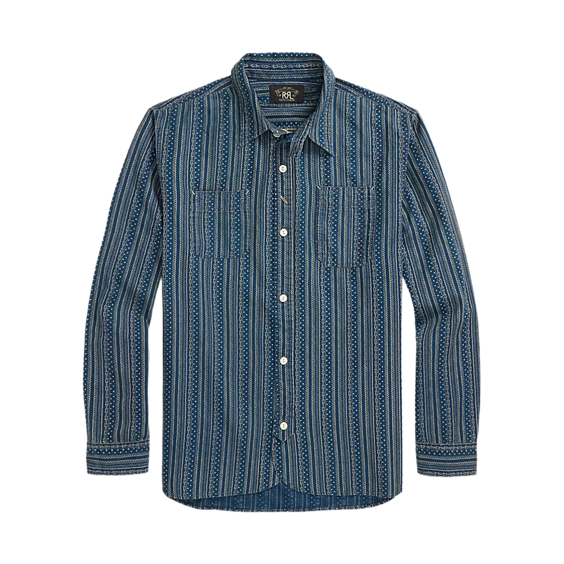 더블알엘 인디고 프린트 워크 셔츠 인디고(Double RL Indigo Print Work Shirt Indigo) - 1