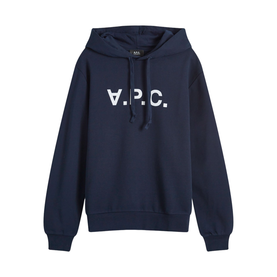 COHBN M27908 TIQ DARK NAVY ECRU A.P.C. Hood Sweatshirt Navy
