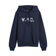 A.P.C. Standard Grand VPC Hoodie Dark Navy Blue Ecru