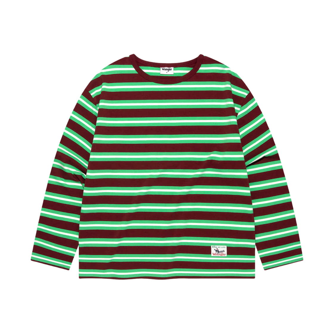 랭글러 컬러 스트라이프 롱슬리브 티셔츠 브라운(Wrangler Color Stripe Longsleeve T-Shirt Brown)