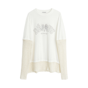 Our Legacy Deja Vu Print Mix Long Sleeve T-Shirt White