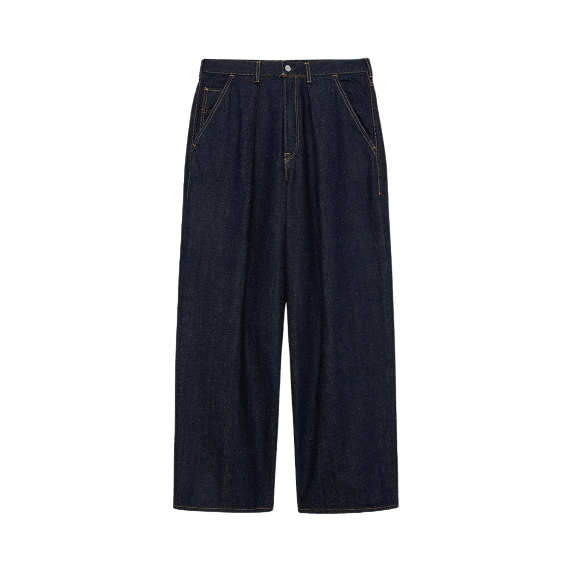마카웨어 플리츠 와이드 데님 인디고(Markaware Pleated Wide Denim Indigo)