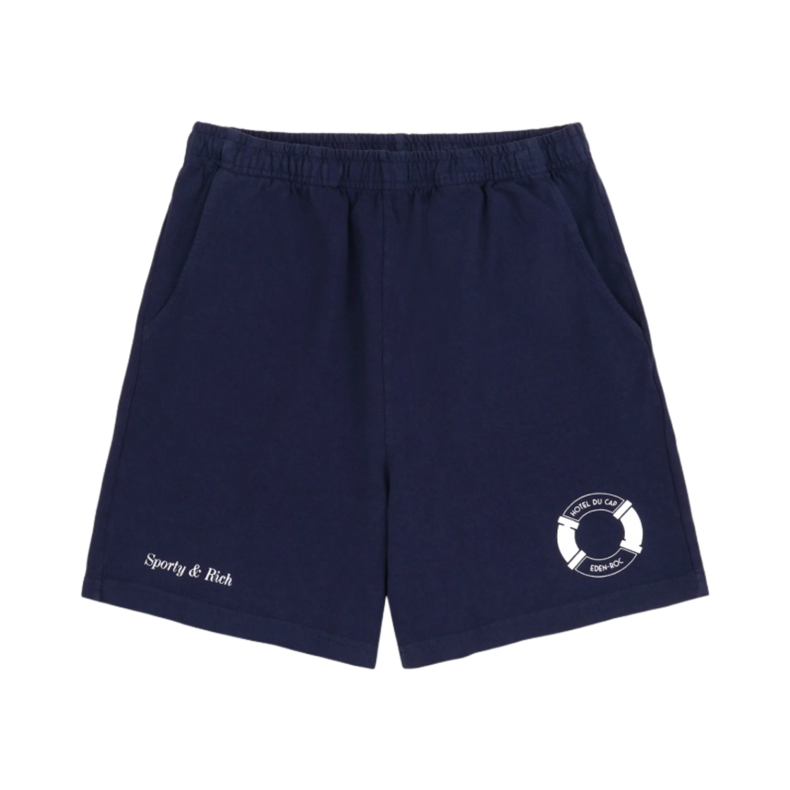 스포티 앤 리치 x 호텔 뒤 캡 에덴 록 부이 짐 쇼츠 네이비 화이트(Sporty & Rich x Hotel Du Cap-Eden-Roc Buoy Gym Short Navy White) - 1