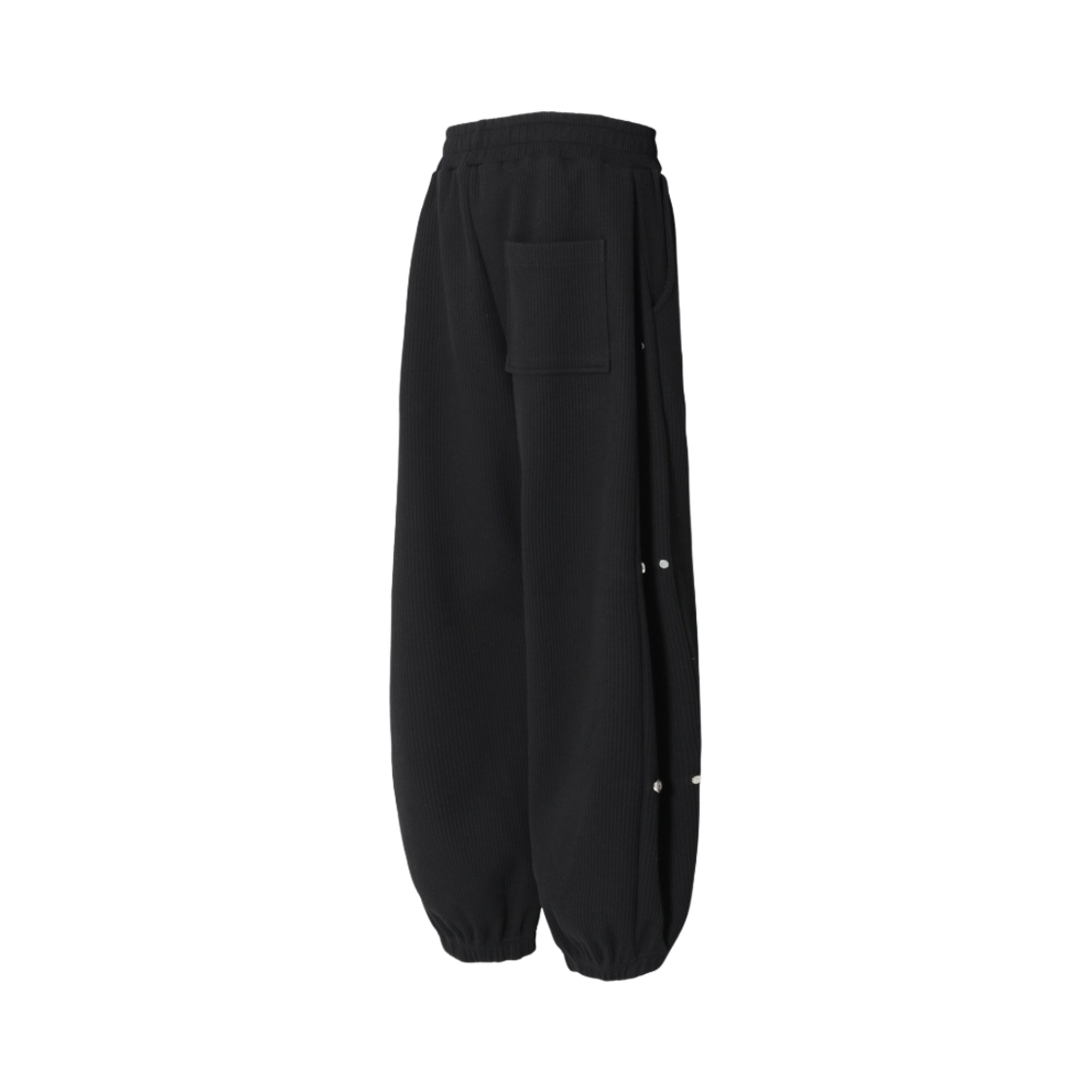 엠제이디 와플 사이드 스냅 와이드 팬츠 블랙(MJD Waffle Side Snap Wide Pants Black) - 2