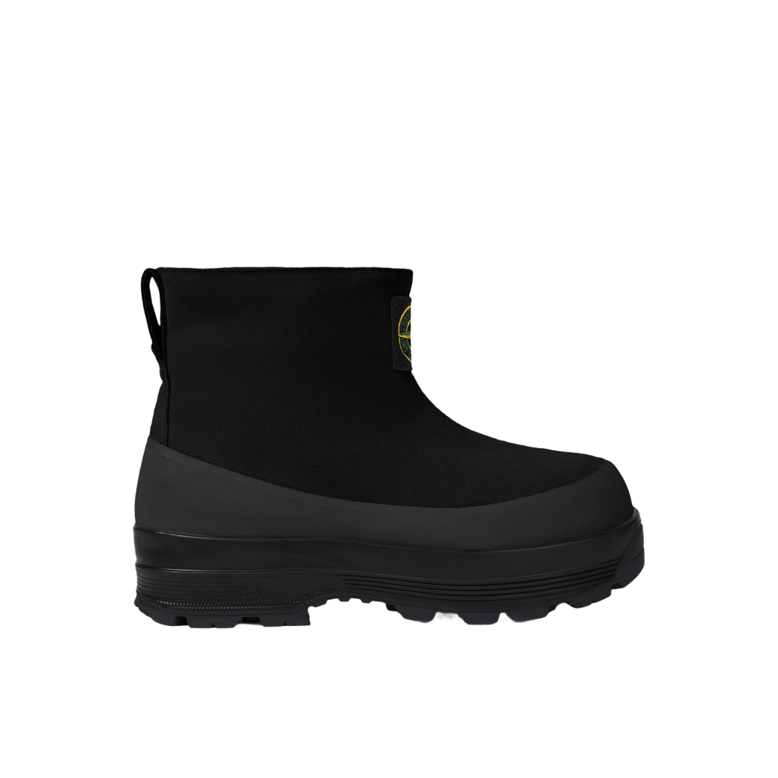 스톤 아일랜드 S100120 스웨이드 슈즈 앵클 부츠 Vibram® 솔 쇼크 앱솔션 블랙 - 25FW(Stone Island S100120 Suede Shoes Ankle Boot with Vibram® Sole For Shock Absorption Black - 25FW)