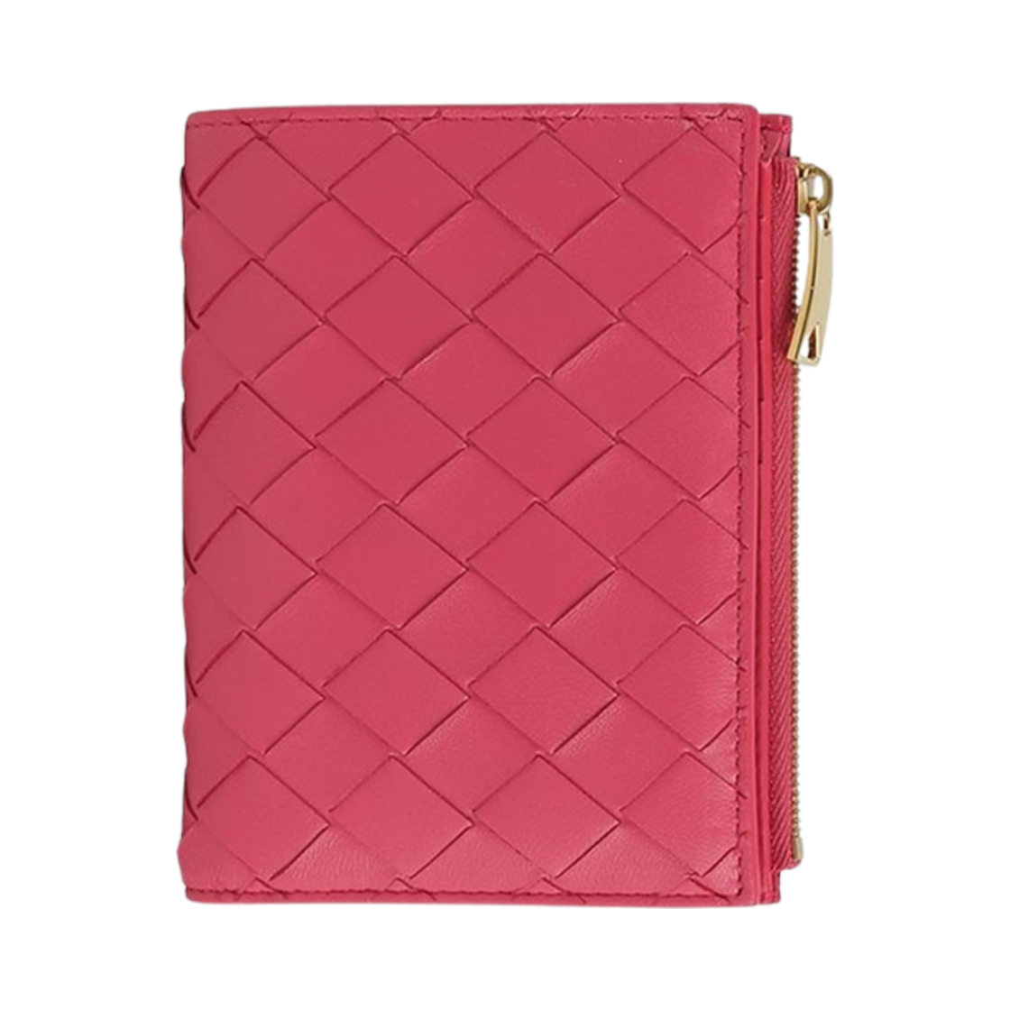 보테가 베네타 미디움 폴더형 지퍼 월렛 크렌베리(Bottega Veneta Medium Bi-Fold Zip Wallet Cranberry) - 1