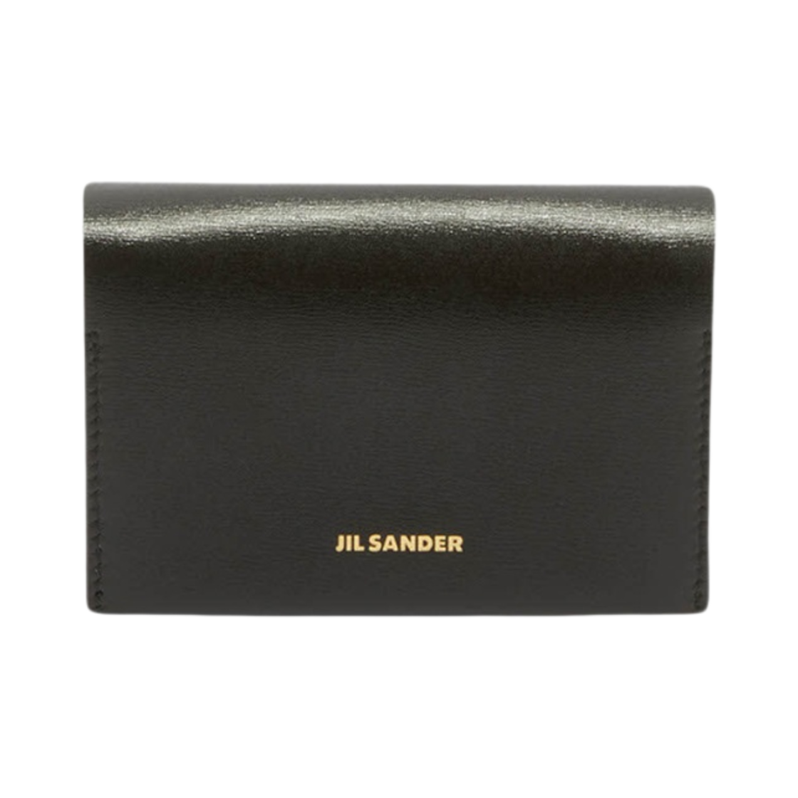 질 샌더 로고 레더 폴드 카드 홀더 블랙(Jil Sander Logo Leather Folded Card Holder Black)