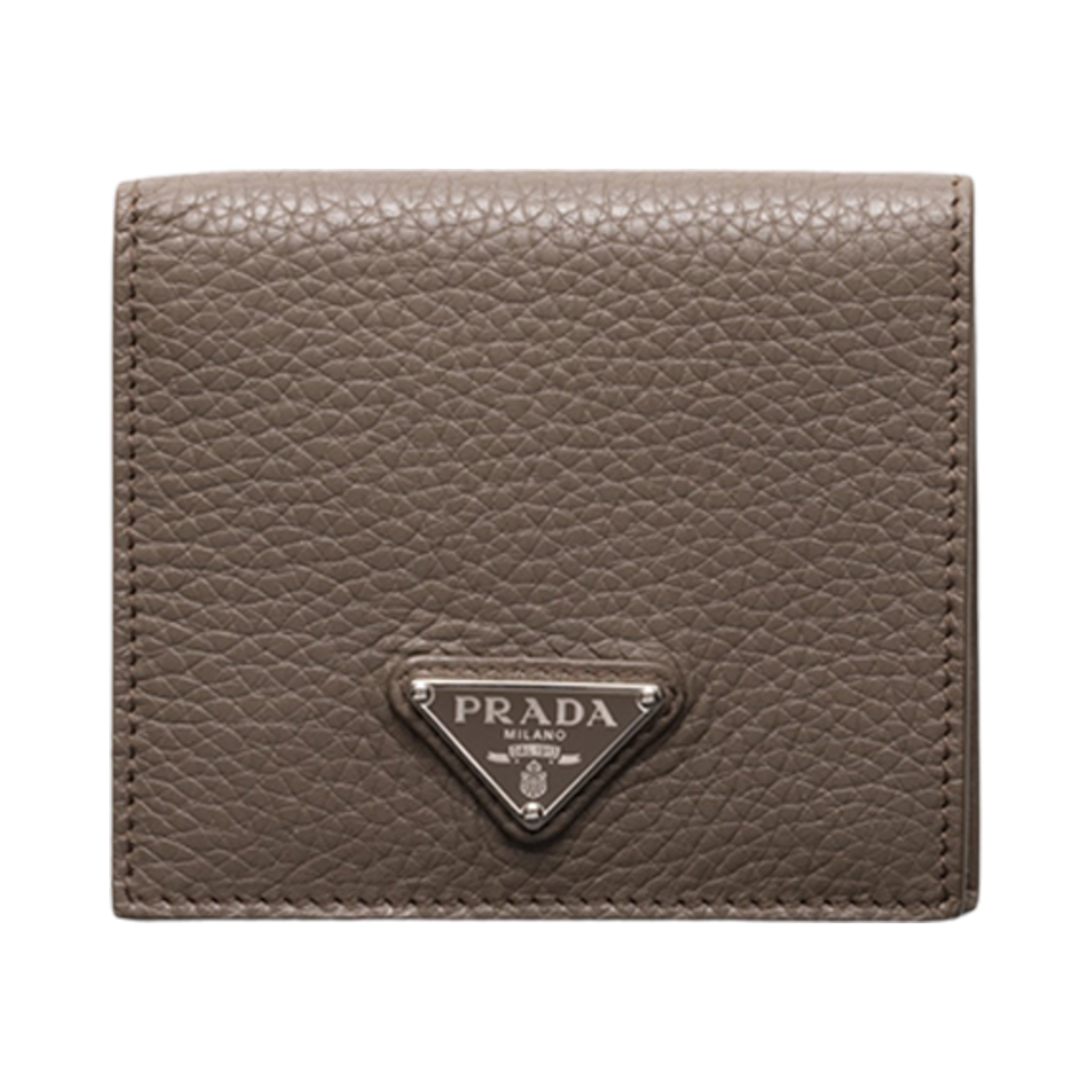 2MO004-2E54-F0218 Prada Leather Wallet Bamboo Gray