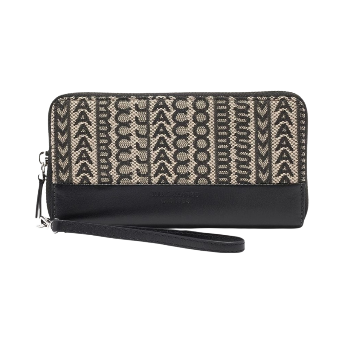 마크 제이콥스 더 모노그램 자카드 리스틀릿 장지갑 베이지 멀티컬러(Marc Jacobs The Monogram Jacquard Continental Wristlet Wallet Beige Multicolor)