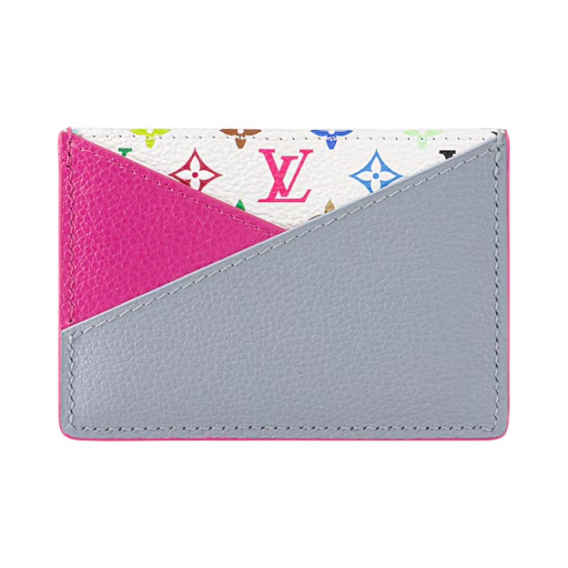 루이비통 x 무라카미 타카시 크리스 크로스 카드 홀더 멀티컬러 카와이 핑크 워시드 블루(Louis Vuitton x Murakami Takashi Criss Cross Card Holder Multicolor Kawaii Pink Washed Blue) - 3