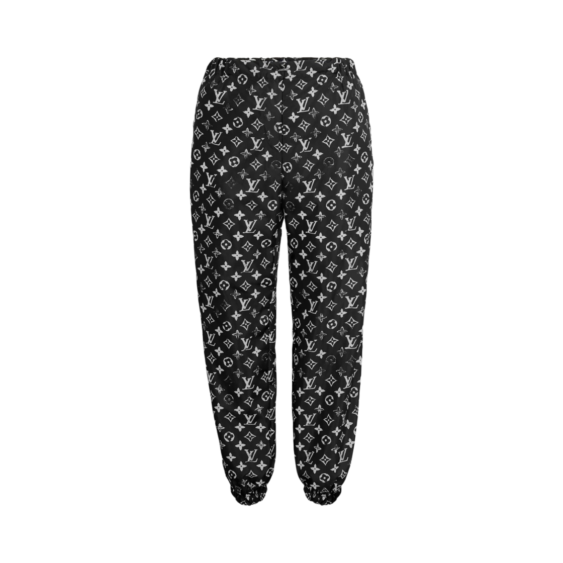 - (W) Louis Vuitton Stencil Effect Monogram Jogging Pants White