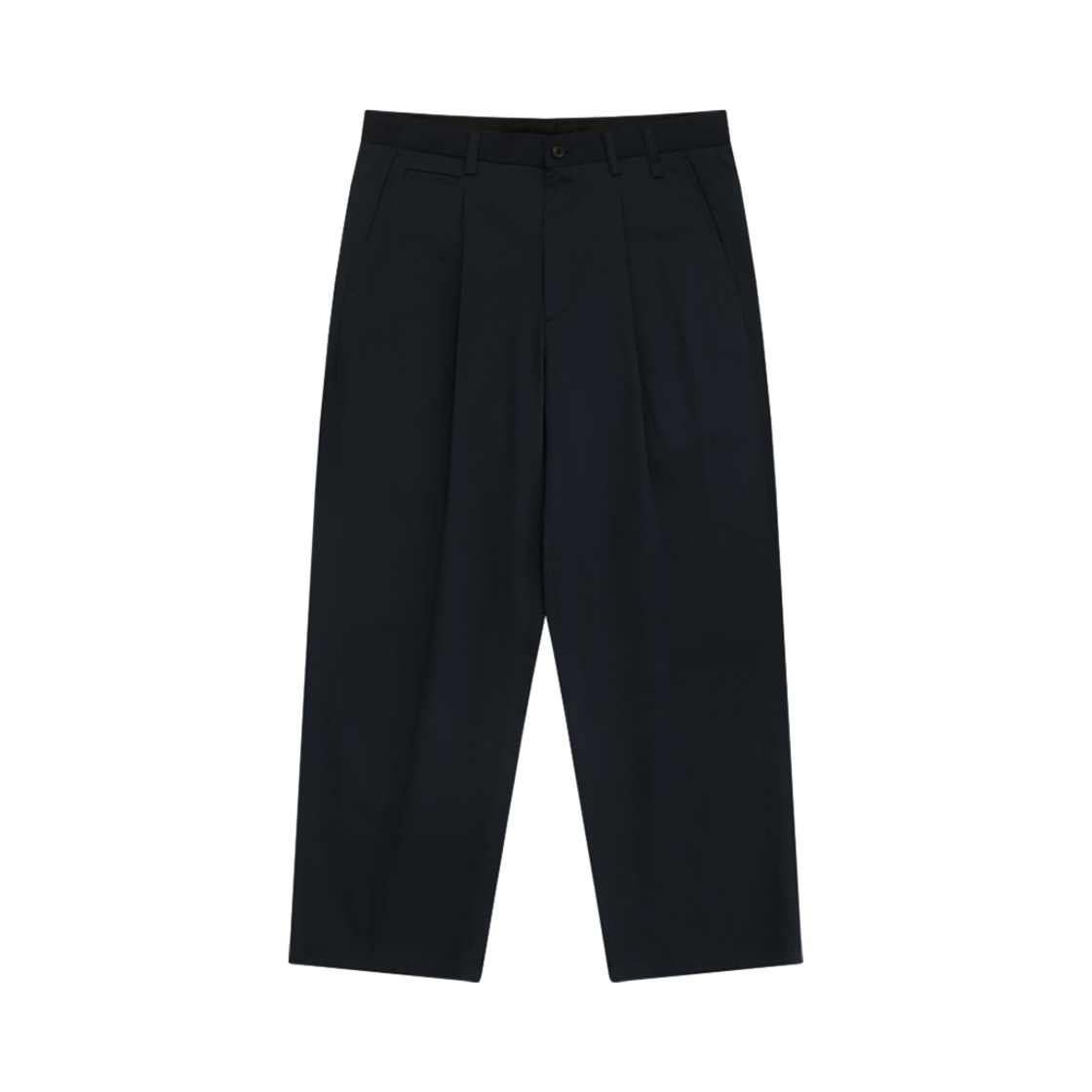 SS24PTS081NY Hongwoosung Tapered 1 Tuck Trousers Navy