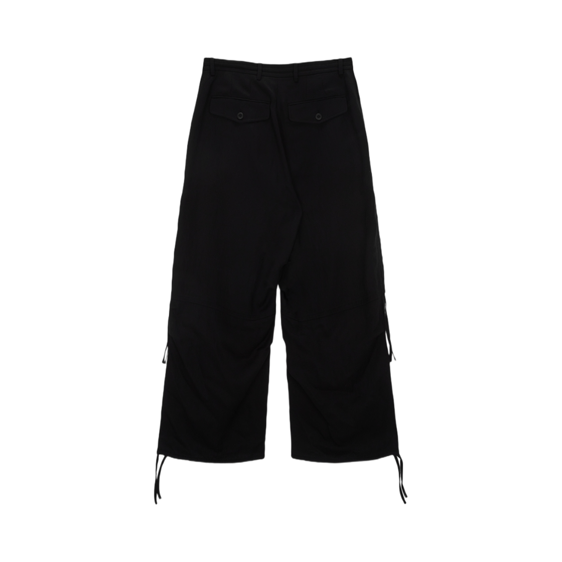 (W) 마뗑킴 레이온 스트링 카고 팬츠 블랙((W) Matin Kim Rayon String Cargo Pants Black) - 2