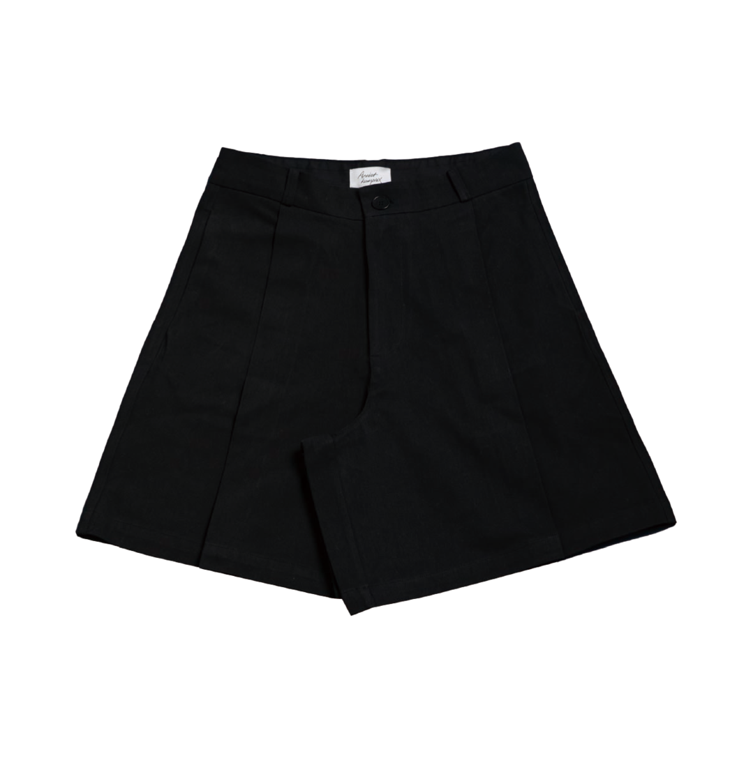AU25XPT03 Artist Komplex Artist Wide Bermuda Pants Black