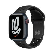 Apple Watch Nike Series 7 41mm Cellular Midnight Aluminum Case with Nike Sport Band Anthracite Black (Korean Ver.)