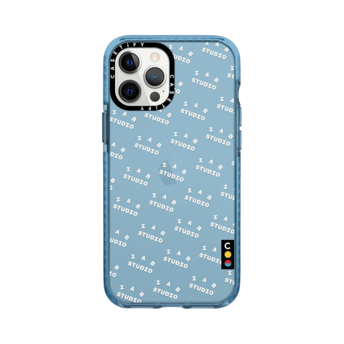 케이스티파이 x 아이앱 스튜디오 아이폰 화이트 모노그램 로고 임팩트 케이스 시에라 블루(Casetify x IAB Studio iPhone White Monogram Logo Impact Case Sierra Blue) - 6