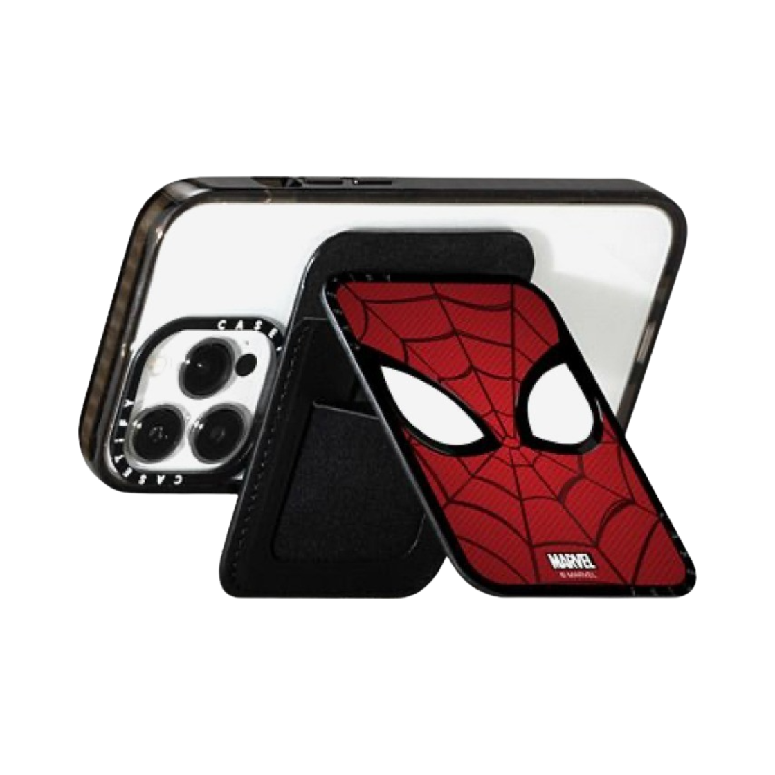 케이스티파이 x 마블 스파이더맨 맥세이프 스내피 카드홀더 스탠드 블랙(Casetify x Marvel Spider-Man Magasafe Snappy Cardholder Stand Black) - 4