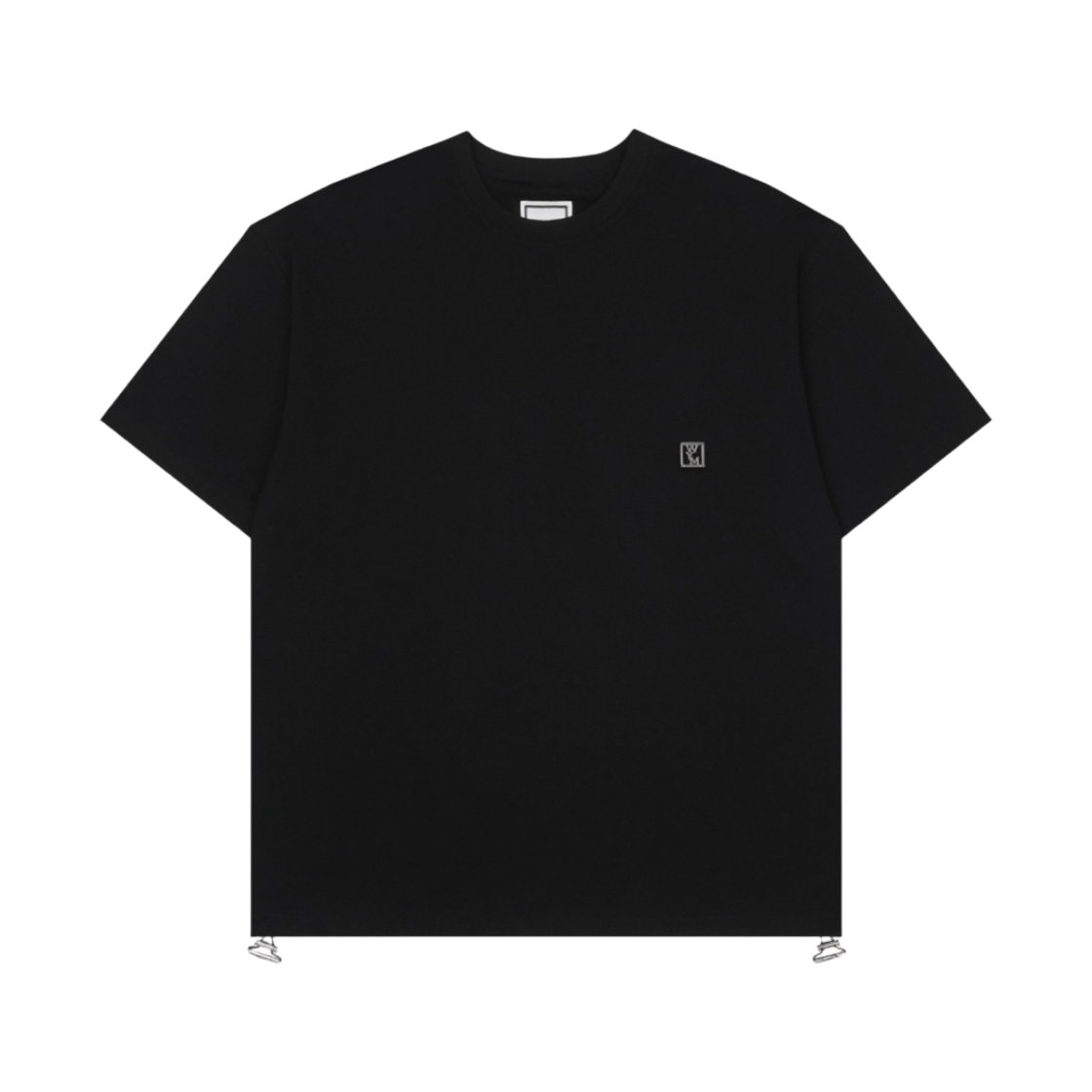 우영미 코튼 스트링 티셔츠 블랙 - 22FW